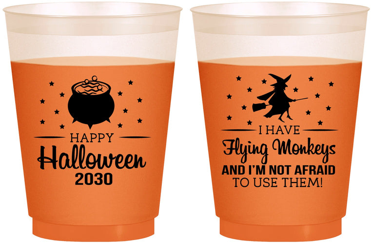 Custom Halloween 16 oz Color Changing Frosted Cups - Witch | 250084