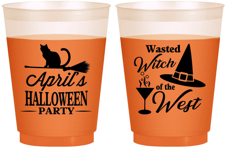 Custom Halloween 16 oz Color Changing Frosted Cups - Witch | 250088