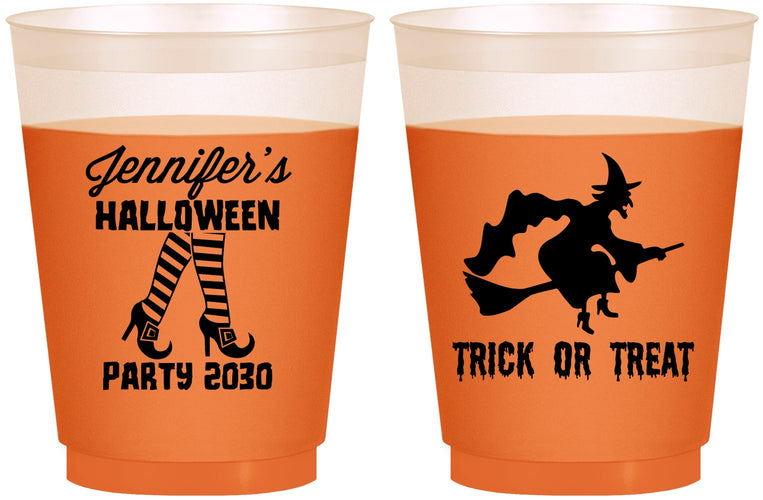 Custom Halloween 16 oz Color Changing Frosted Cups - Trick Or Treat | 250089