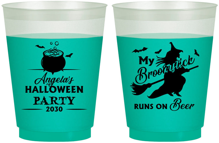 Custom Halloween 16 oz Color Changing Frosted Cups - Witch | 250090