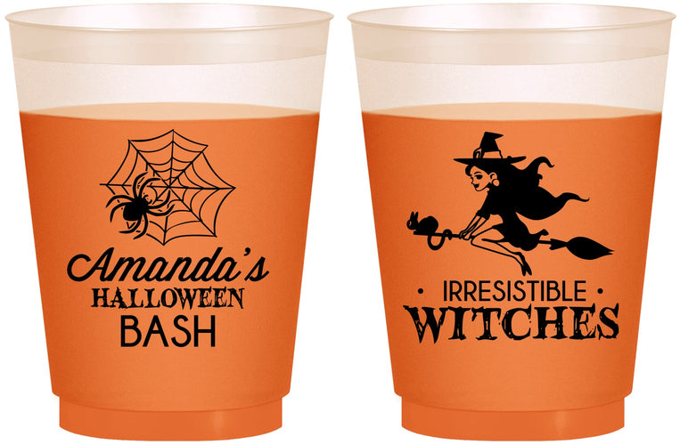Custom Halloween 16 oz Color Changing Frosted Cups - Witches | 250092