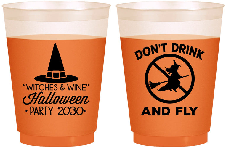 Custom Halloween 16 oz Color Changing Frosted Cups - Witch | 250093