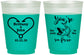 Custom Wedding 16 oz Color Changing Frosted Cups - Fish In The Sea For Me | 254