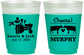 Custom Wedding 16 oz Color Changing Frosted Cups - Tractor Cows | 257