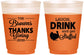 Custom Thanksgiving 16 oz Color Changing Frosted Cups - Laugh Drink Stuffed | 260007
