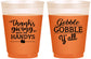 Custom Thanksgiving 16 oz Color Changing Frosted Cups - Gobble Gobble | 260044