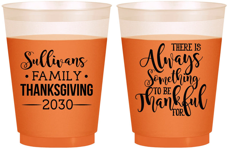 Custom Thanksgiving 16 oz Color Changing Frosted Cups - Thankful | 260048