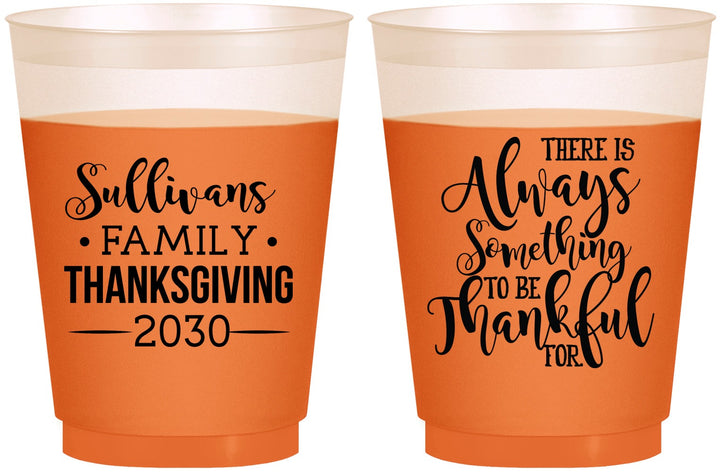 Custom Thanksgiving 16 oz Color Changing Frosted Cups - Thankful | 260048
