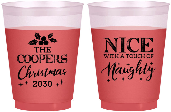 Custom Christmas 16 oz Color Changing Frosted Cups - Naughty Or Nice | 280008