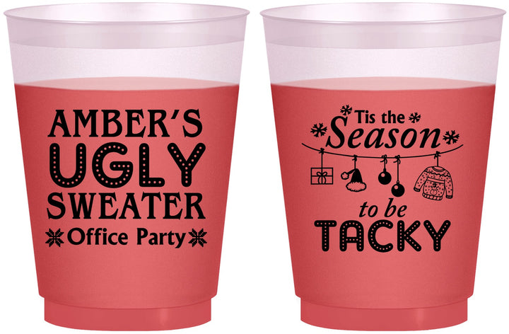 Custom Christmas 16 oz Color Changing Frosted Cups - Til The Season To Be Tacky | 280020