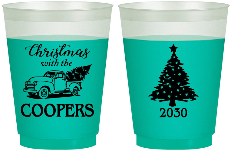 Custom Christmas 16 oz Color Changing Frosted Cups - Naughty Af | 280025