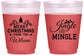 Custom Christmas 16 oz Color Changing Frosted Cups - Jingle And Mingle | 280034