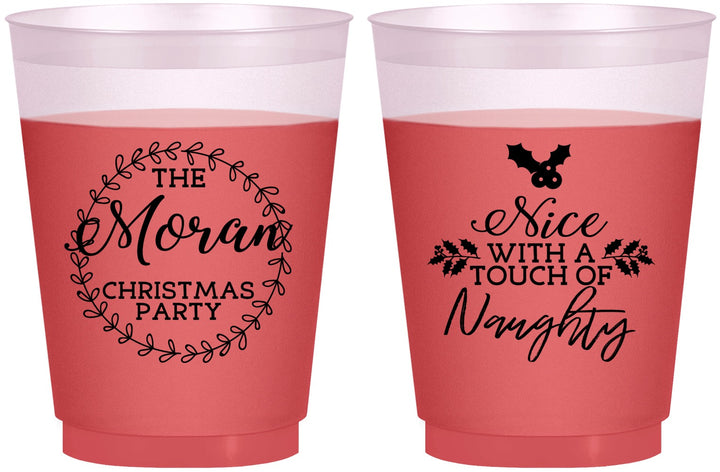 Custom Christmas 16 oz Color Changing Frosted Cups - Touch Of Naughty | 280048