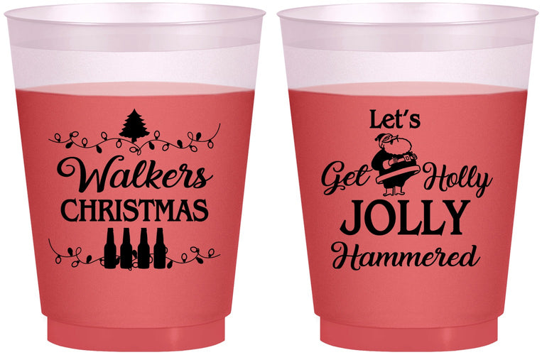 Custom Christmas 16 oz Color Changing Frosted Cups - Let Is Snow | 280050