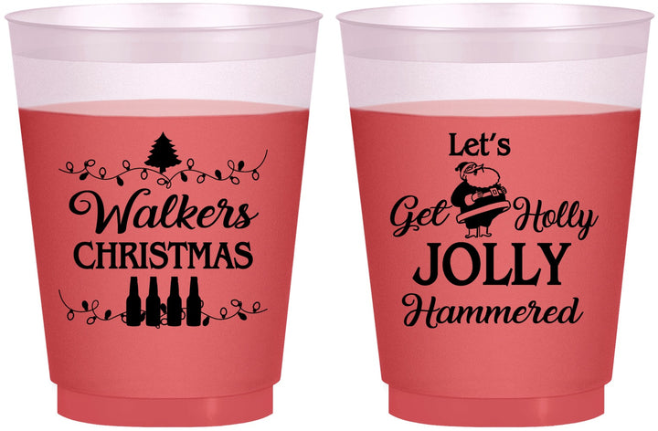 Custom Christmas 16 oz Color Changing Frosted Cups - Let Is Snow | 280050
