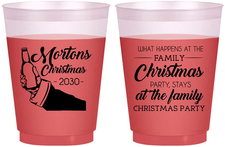 Custom Christmas 16 oz Color Changing Frosted Cups - Santa Claus | 280060