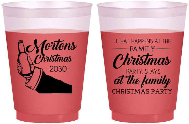 Custom Christmas 16 oz Color Changing Frosted Cups - Santa Claus | 280060