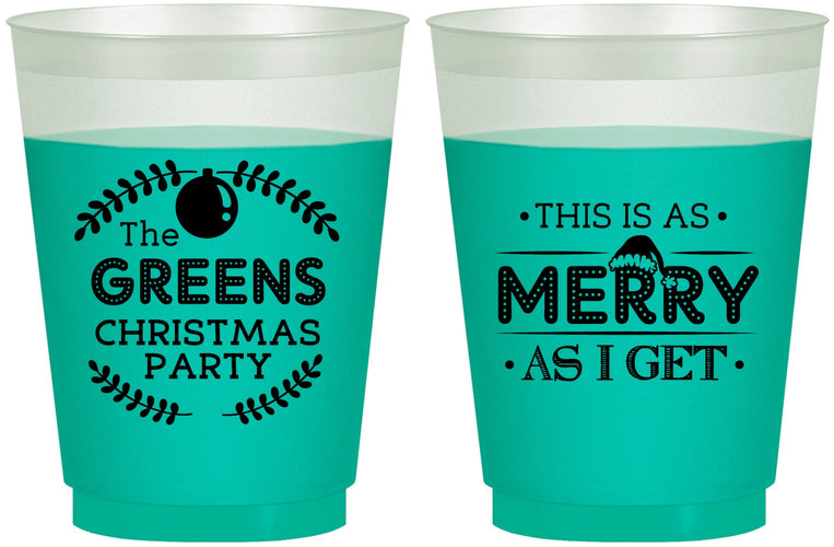 Custom Christmas 16 oz Color Changing Frosted Cups - Merry As I Get | 280065