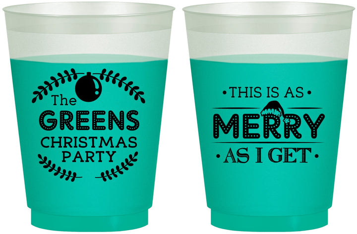 Custom Christmas 16 oz Color Changing Frosted Cups - Merry As I Get | 280065