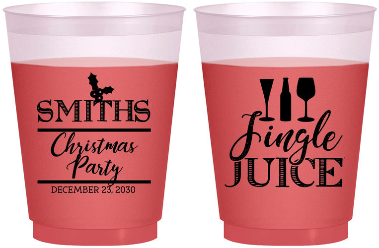 Custom Christmas 16 oz Color Changing Frosted Cups - Jingle Juice | 280066