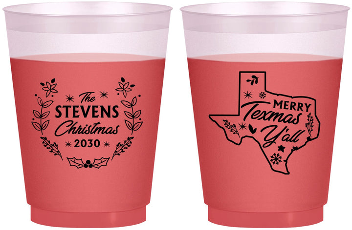 Custom Christmas 16 oz Color Changing Frosted Cups - Texmas Yall | 280074