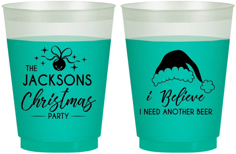 Custom Christmas 16 oz Color Changing Frosted Cups - Santa Claus | 280085