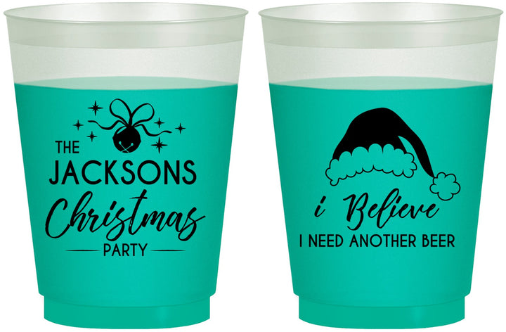 Custom Christmas 16 oz Color Changing Frosted Cups - Santa Claus | 280085