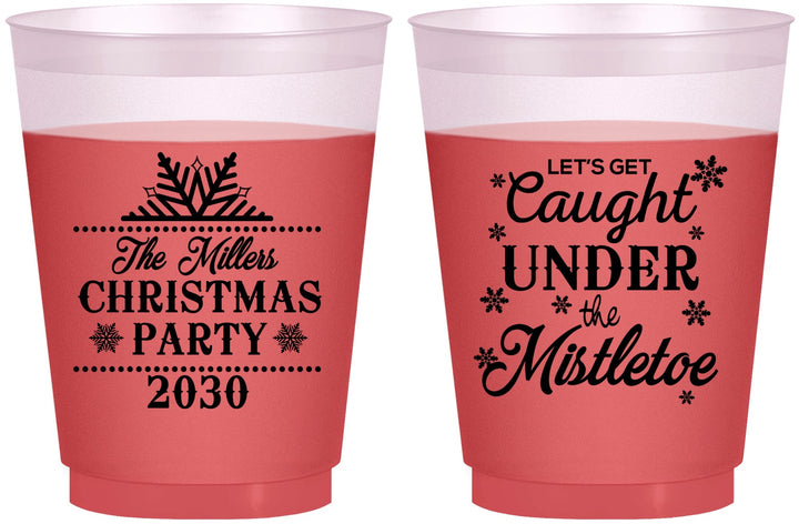 Custom Christmas 16 oz Color Changing Frosted Cups - Mistletoe | 280092