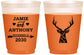 Custom Wedding 16 oz Color Changing Frosted Cups - Deer | 282