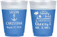Custom Wedding 16 oz Color Changing Frosted Cups - Sandy Feet Salty Kisses | 290