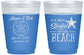 Custom Wedding 16 oz Color Changing Frosted Cups - Started On The Beach | 298