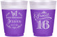 Custom 16th Birthday 16 oz Color Changing Frosted Cups - Butterfly | 300005