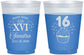 Custom 16th Birthday 16 oz Color Changing Frosted Cups - Cupcake | 300007