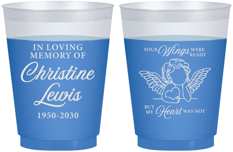 Custom Memorial 16 oz Color Changing Frosted Cups - In Loving Memory | 310000