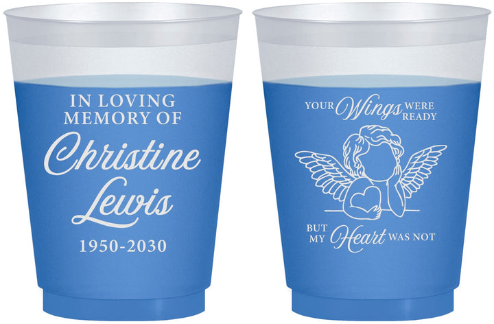 Custom Memorial 16 oz Color Changing Frosted Cups - In Loving Memory | 310000