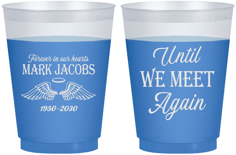 Custom Memorial 16 oz Color Changing Frosted Cups - Until We Meet Again | 310002