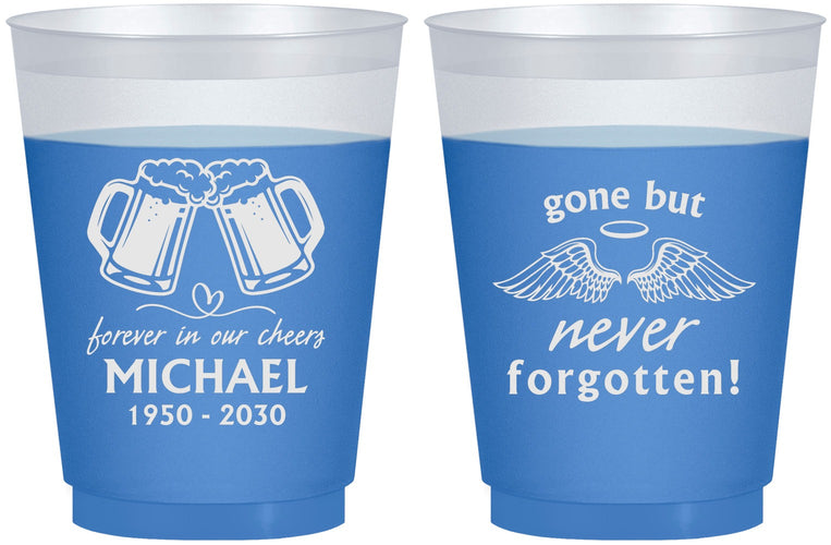 Custom Memorial 16 oz Color Changing Frosted Cups - Gone But Never Forgotten | 310010