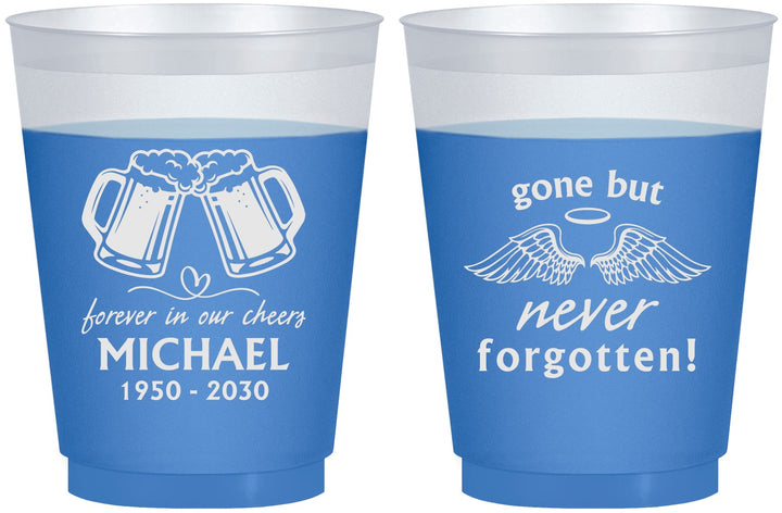 Custom Memorial 16 oz Color Changing Frosted Cups - Gone But Never Forgotten | 310010