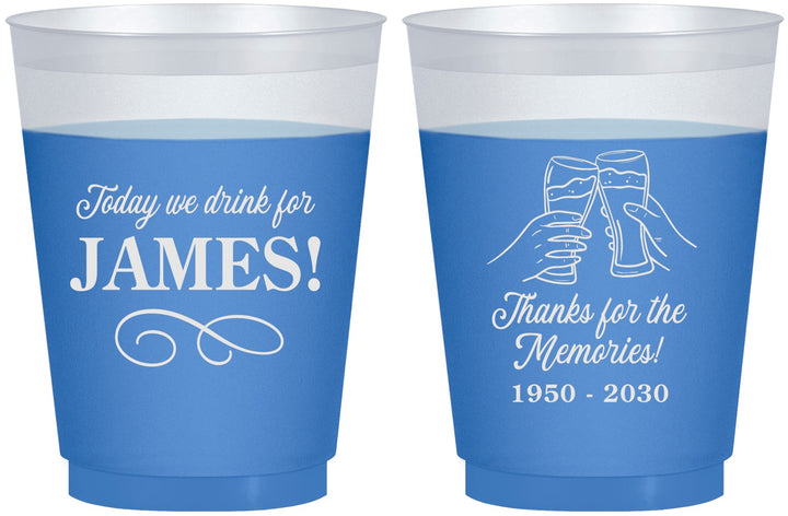 Custom Memorial 16 oz Color Changing Frosted Cups - Thanks For The Memories | 310011