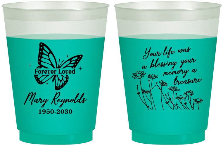 Custom Memorial 16 oz Color Changing Frosted Cups - Forever Loved | 310013