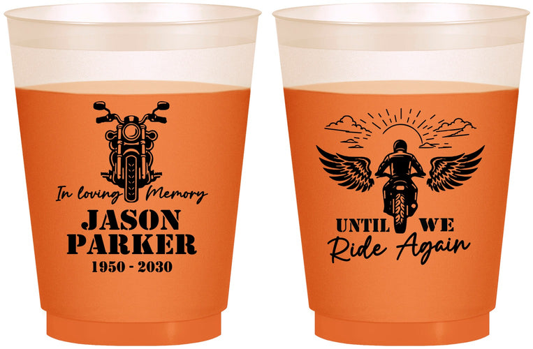 Custom Memorial 16 oz Color Changing Frosted Cups - Until We Ride Again | 310016