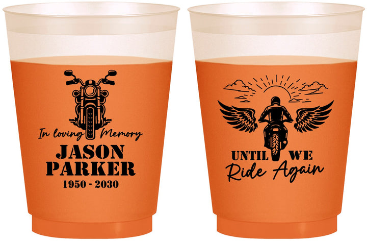 Custom Memorial 16 oz Color Changing Frosted Cups - Until We Ride Again | 310016