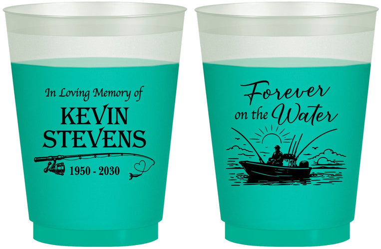 Custom Memorial 16 oz Color Changing Frosted Cups - Forever On The Water | 310019