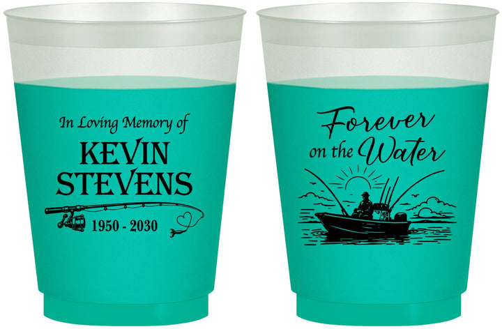 Custom Memorial 16 oz Color Changing Frosted Cups - Forever On The Water | 310019
