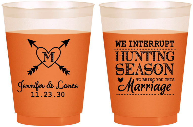 Custom Wedding 16 oz Color Changing Frosted Cups - We Interrupt Season | 318