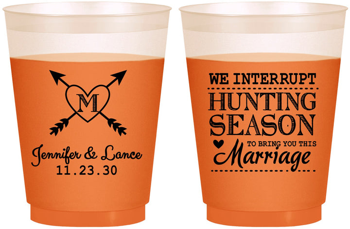 Custom Wedding 16 oz Color Changing Frosted Cups - We Interrupt Season | 318