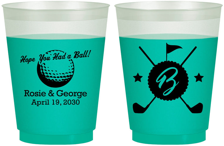 Custom Wedding 16 oz Color Changing Frosted Cups - Golf | 325