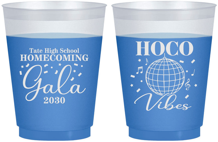 Custom Homecoming 16 oz Color Changing Frosted Cups - Hoco Vibes | 330006