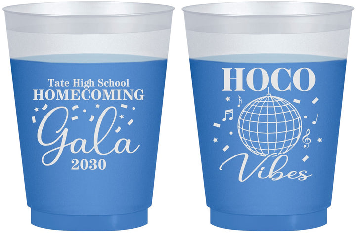 Custom Homecoming 16 oz Color Changing Frosted Cups - Hoco Vibes | 330006