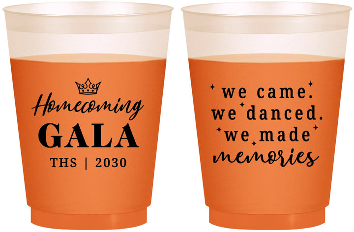 Custom Homecoming 16 oz Color Changing Frosted Cups - Danced Made Memories | 330008
